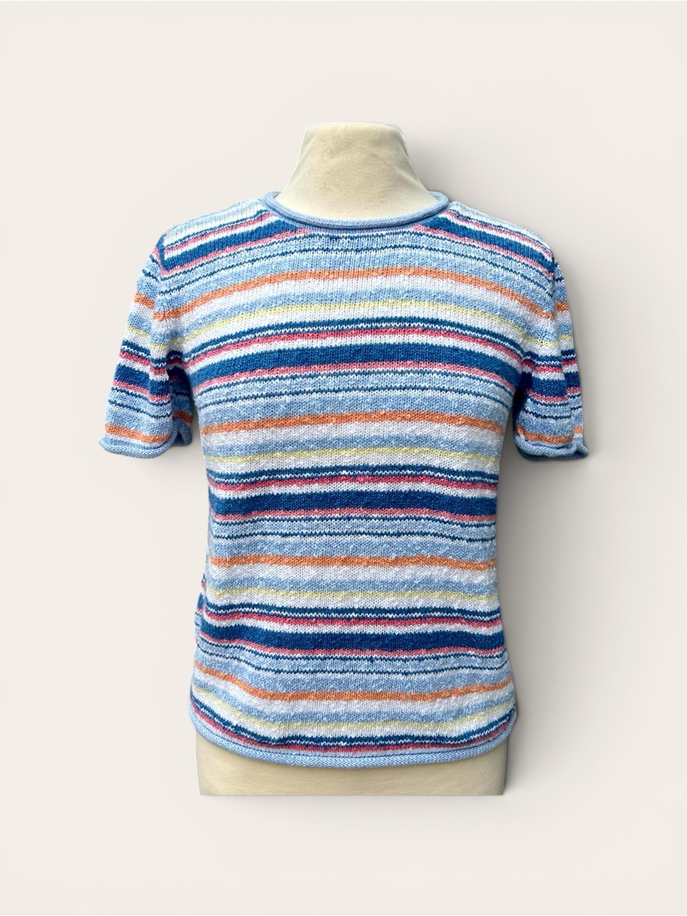 Liz Claiborne Striped Short Sleeve Knit Top